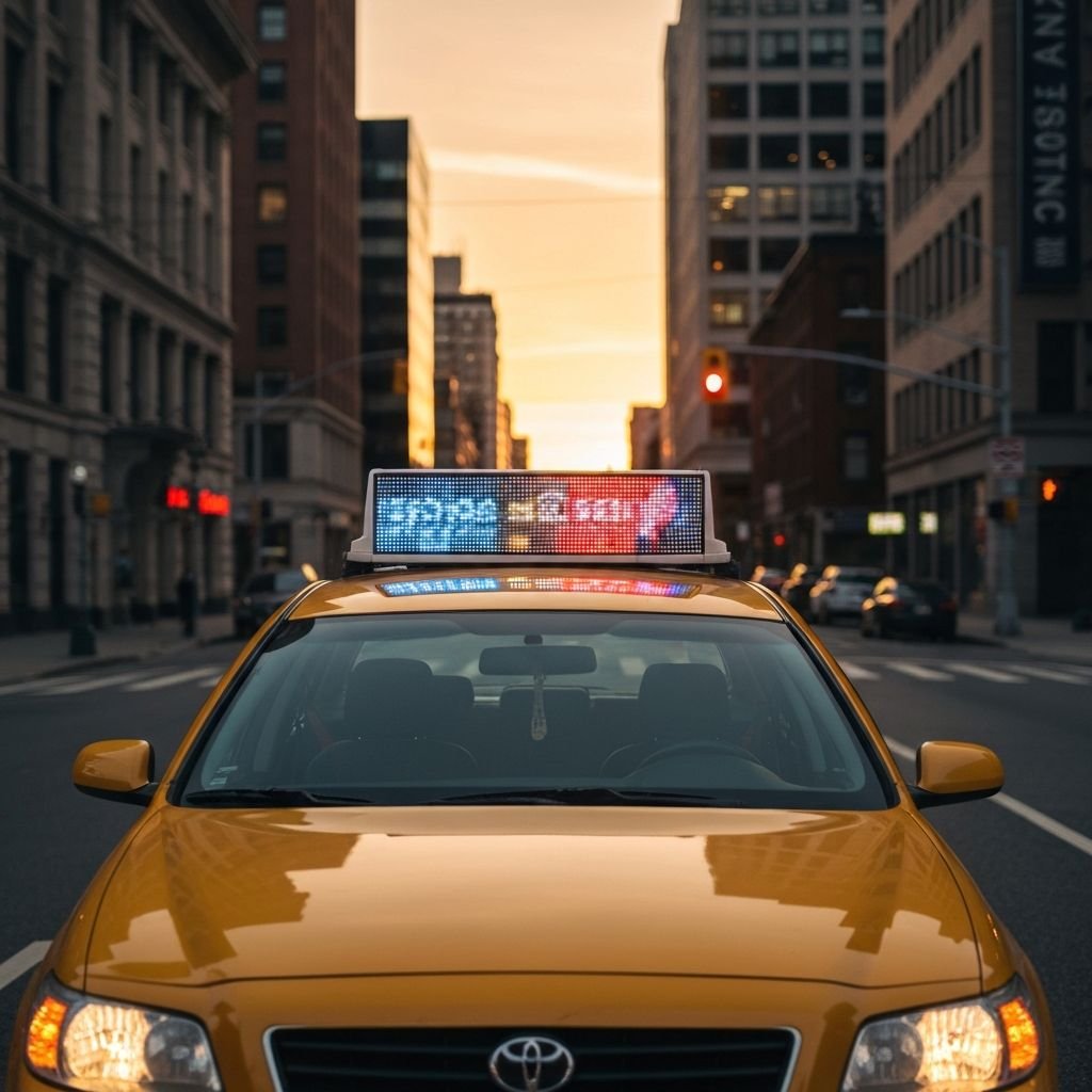 HD Full Color Taxi Top LED Display